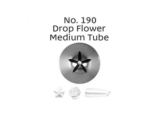 LOYAL Piping Tip No. 190 Drop Flower Stainless Steel