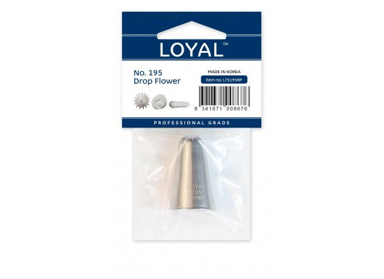 LOYAL Piping Tip No. 195 Drop Flower Stainless Steel