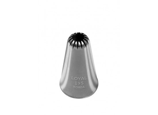 LOYAL Piping Tip No. 195 Drop Flower Stainless Steel