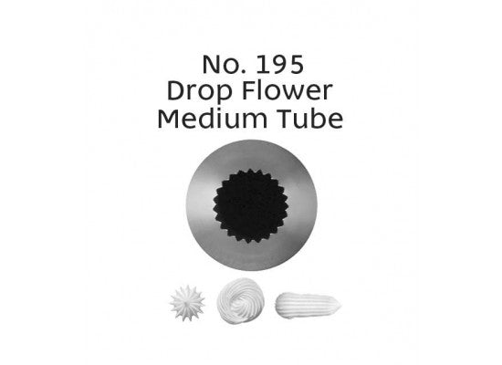 LOYAL Piping Tip No. 195 Drop Flower Stainless Steel