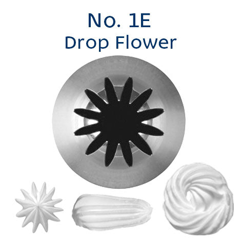 LOYAL Piping Tip No. 1E Drop Flower Stainless Steel