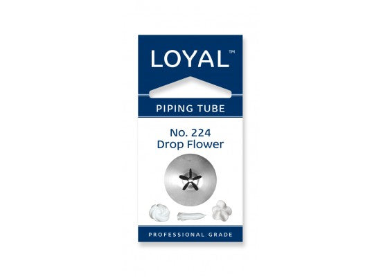 LOYAL Piping Tip No. 224 Drop Flower Stainless Steel