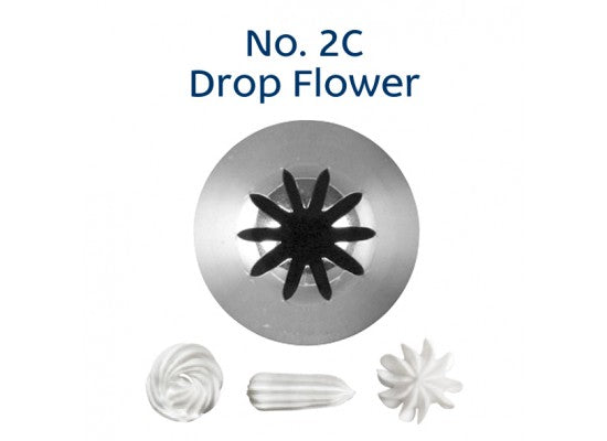 LOYAL Piping Tip No. 2C Drop Flower Stainless Steel