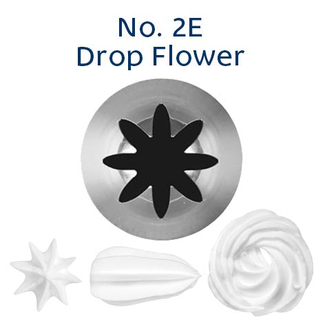 LOYAL Piping Tip No. 2E Drop Flower Stainless Steel
