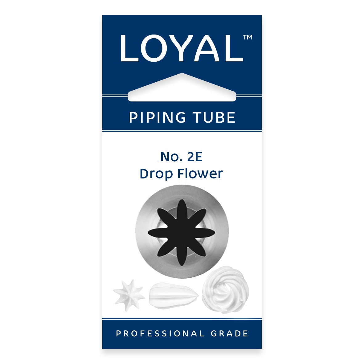 LOYAL Piping Tip No. 2E Drop Flower Stainless Steel