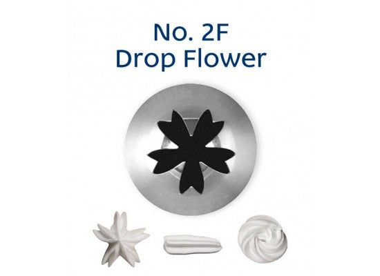 LOYAL Piping Tip No. 2F Drop Flower Stainless Steel
