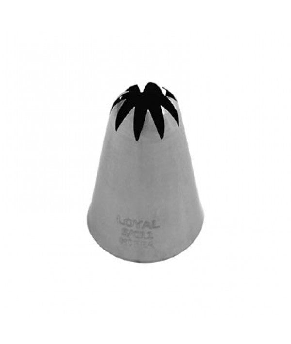 LOYAL Closed Star Pastry Tube No. 11 Stainless Steel