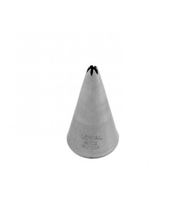 LOYAL Closed Star Pastry Tube No. 2 Stainless Steel