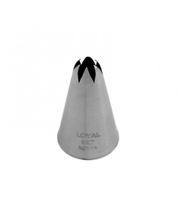 LOYAL Closed Star Pastry Tube No. 7 Stainless Steel