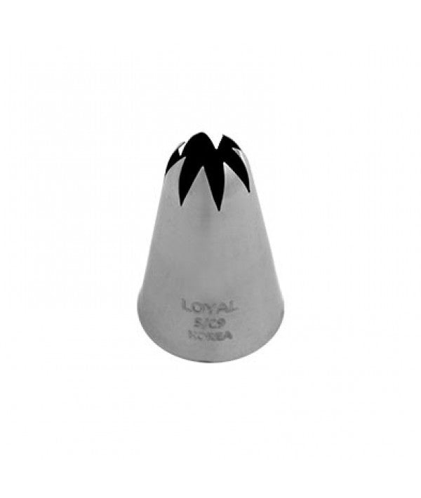 LOYAL Closed Star Pastry Tube No. 9 Stainless Steel