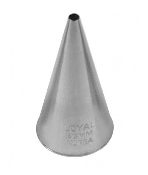 LOYAL Plain Pastry Tube No. 3 Stainless Steel