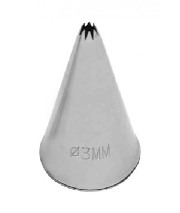 LOYAL French Star Pastry Tube No. 3 Stainless Steel