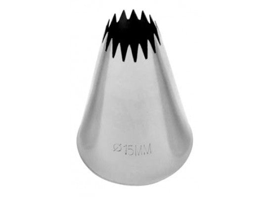 LOYAL French Star Pastry Tube No. 15 Stainless Steel