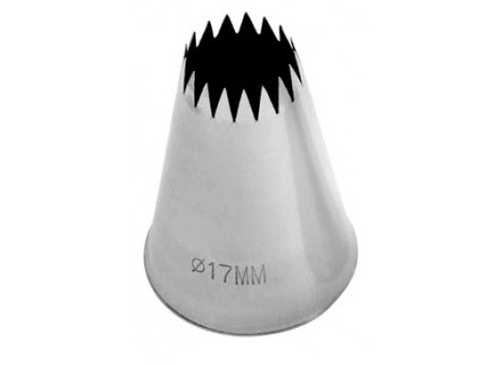 LOYAL French Star Pastry Tube No. 17 Stainless Steel