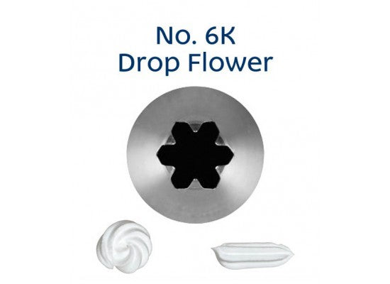 LOYAL Piping Tip No. 6K Drop Flower Stainless Steel