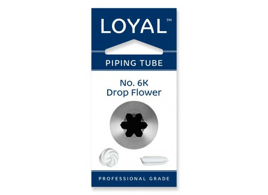 LOYAL Piping Tip No. 6K Drop Flower Stainless Steel