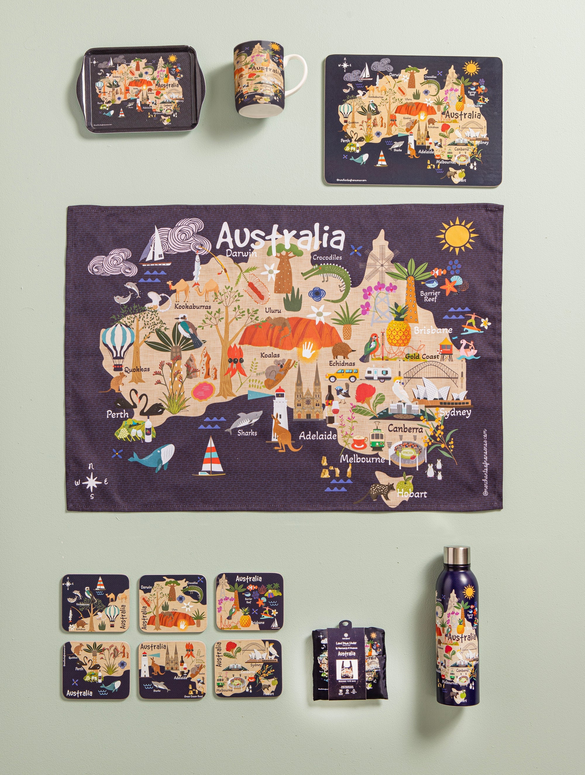 Ashdene Land Down Under AUS 6pk Placemat