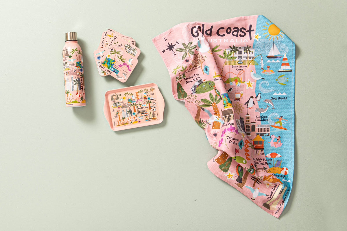 Ashdene Land Down Under Gold Coast Kitchen Towel