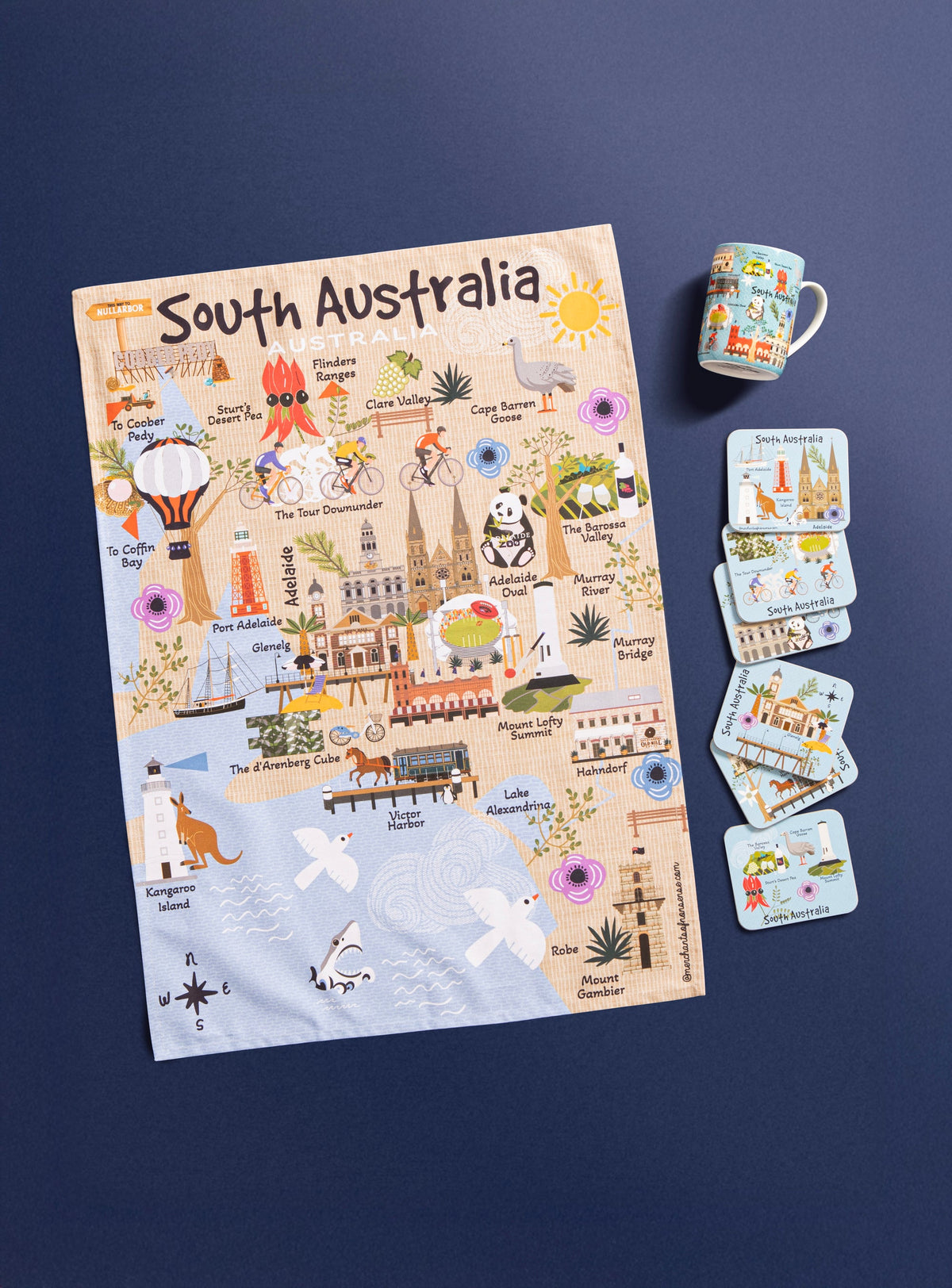 Ashdene Land Down Under SA 6pk Coaster