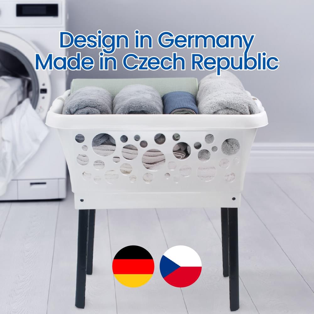 White Magic Laundry Basket On Legs