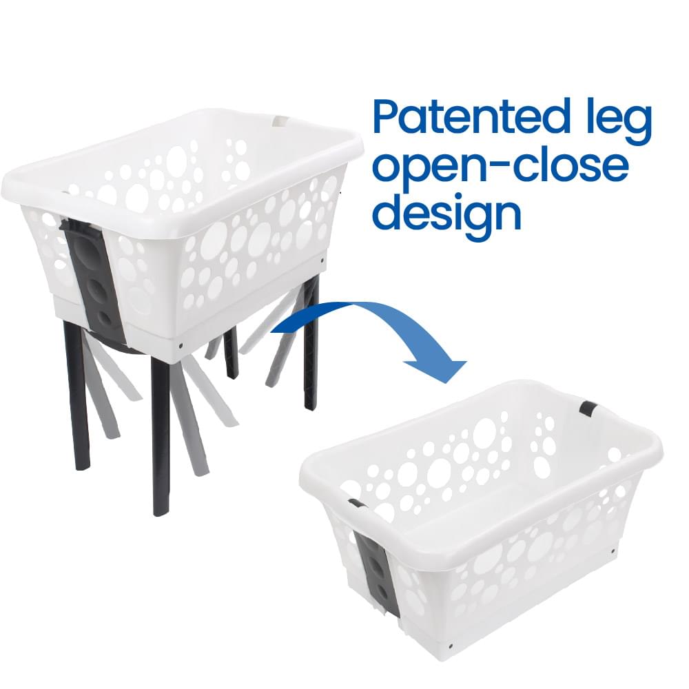 White Magic Laundry Basket On Legs