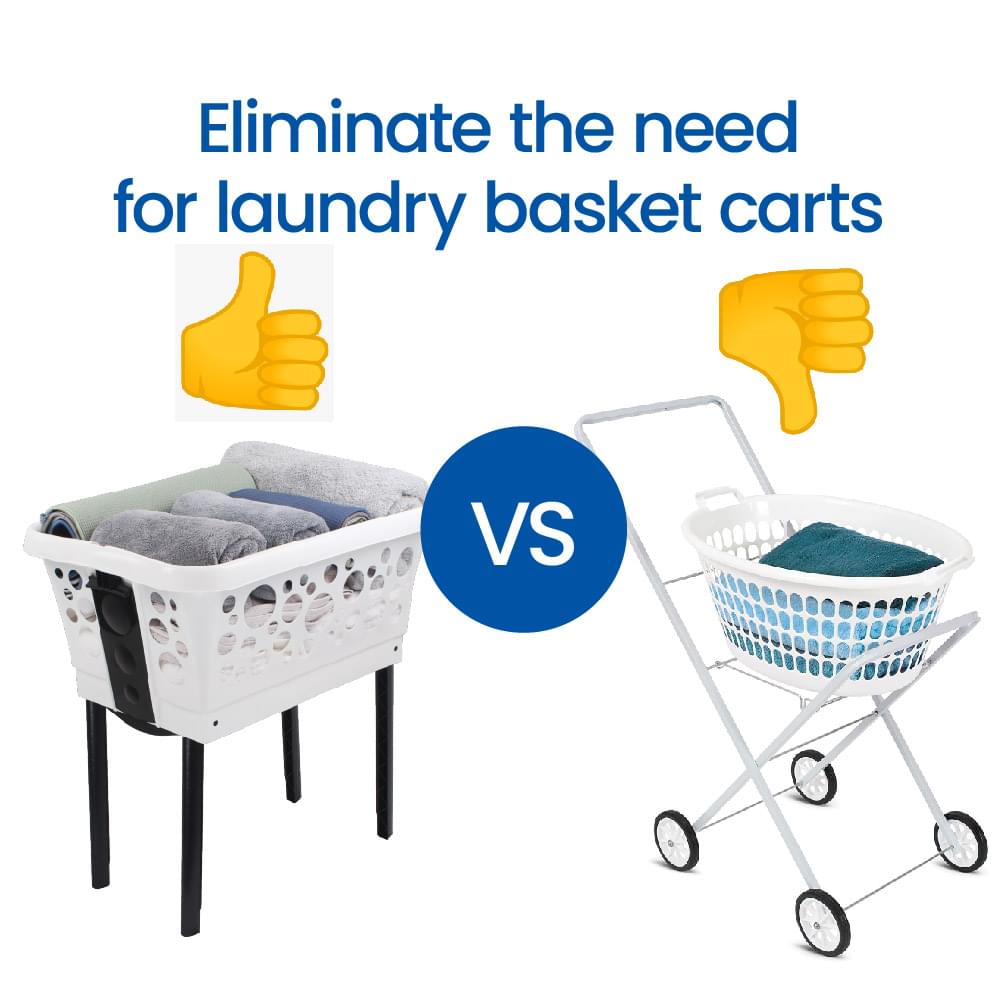 White Magic Laundry Basket On Legs