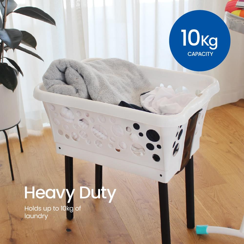 White Magic Laundry Basket On Legs