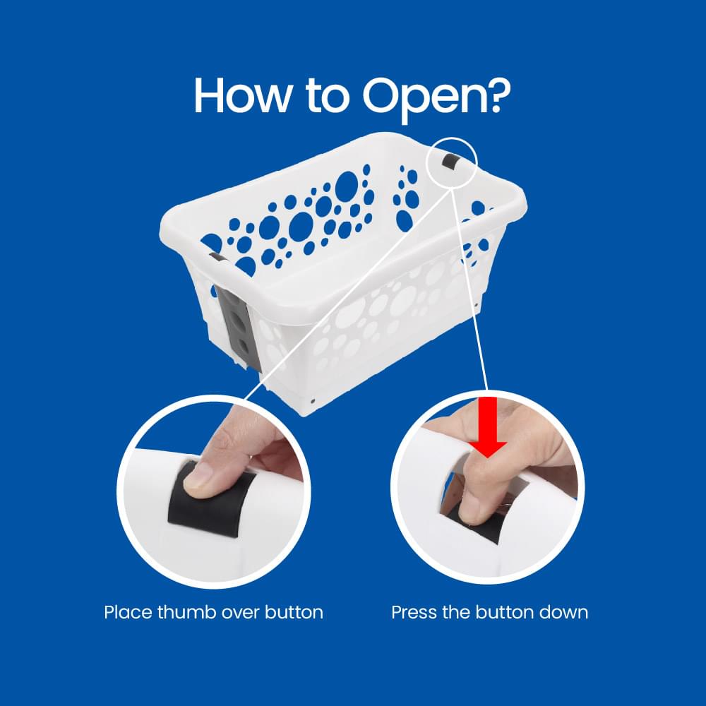 White Magic Laundry Basket On Legs