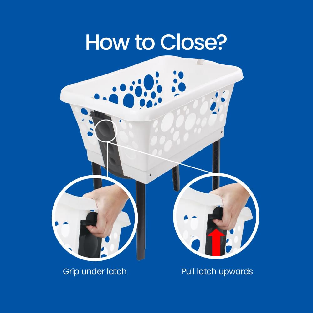 White Magic Laundry Basket On Legs