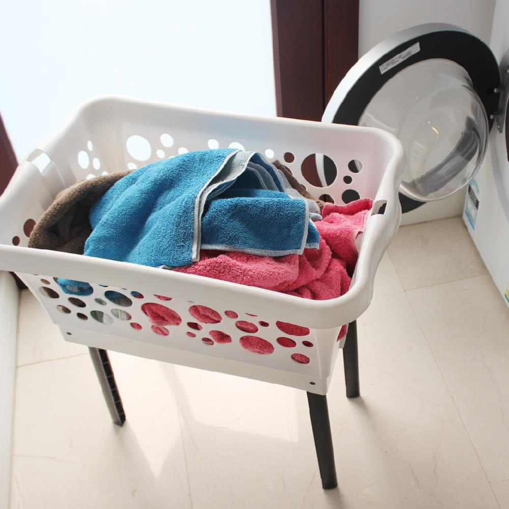 White Magic Laundry Basket On Legs