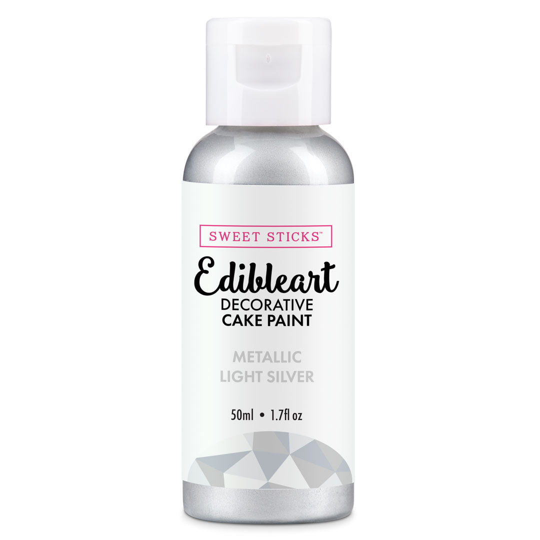SWEET STICKS Metallic Edibleart Paint - Light Silver - 50ml