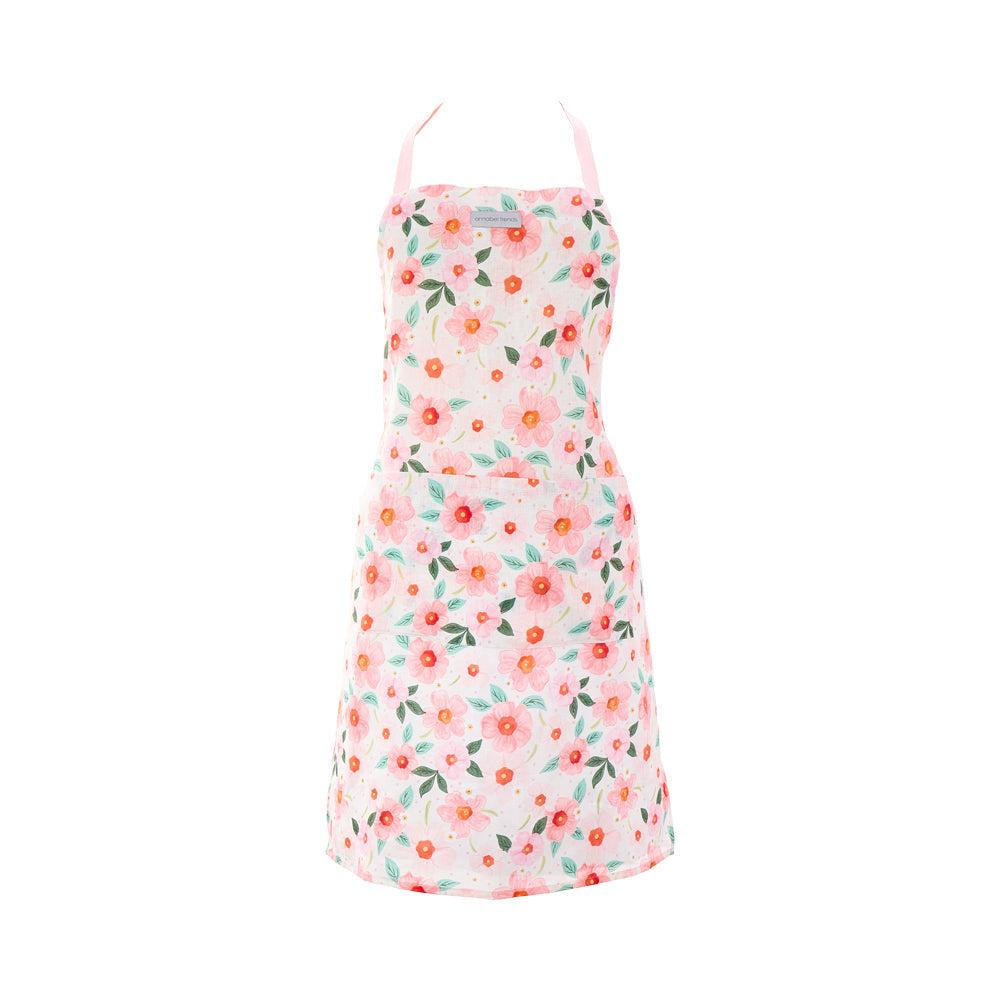 Annabel Trends Linen Apron Meadow Blush