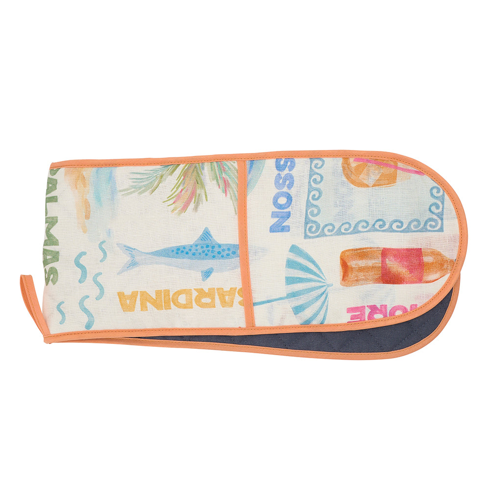 Annabel Trends Linen Double Oven Mitt Vacay