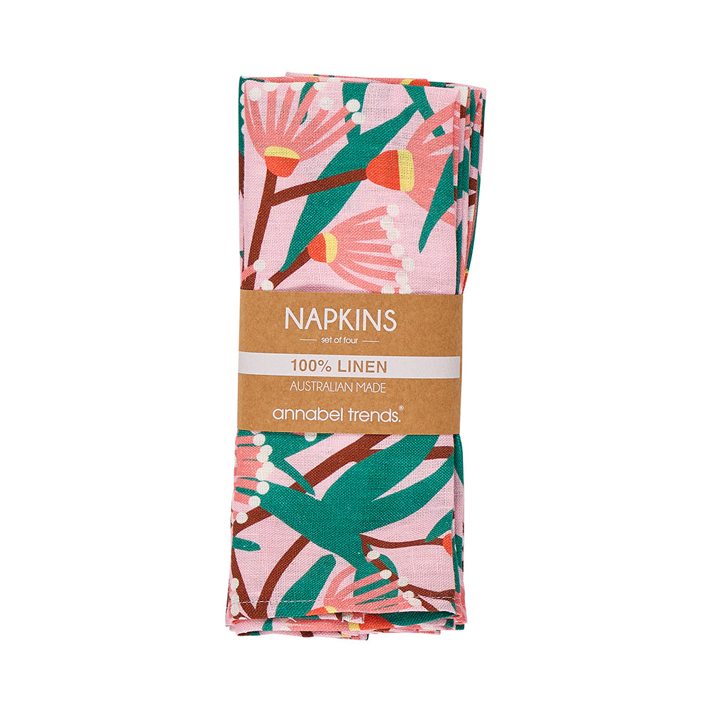 Annabel Trends Linen Napkin Set Blossom Branches