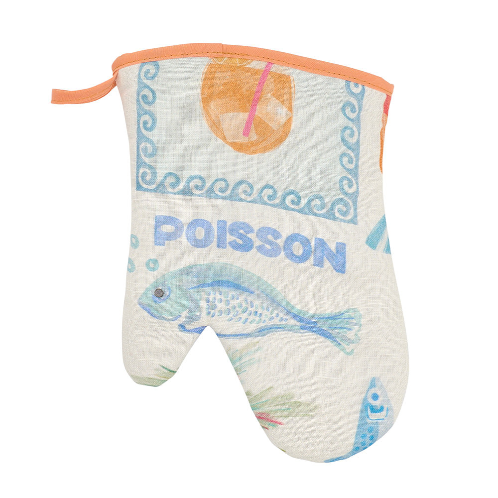 Annabel Trends Linen Oven Mitt Single Vacay