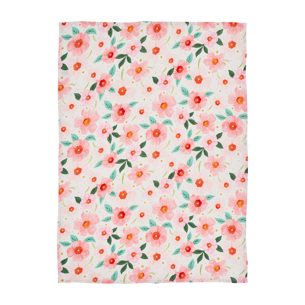 Annabel Trends Linen Tea Towel Meadow Blush