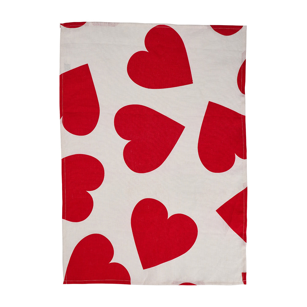 Annabel Trends Linen Tea Towel Love Heart