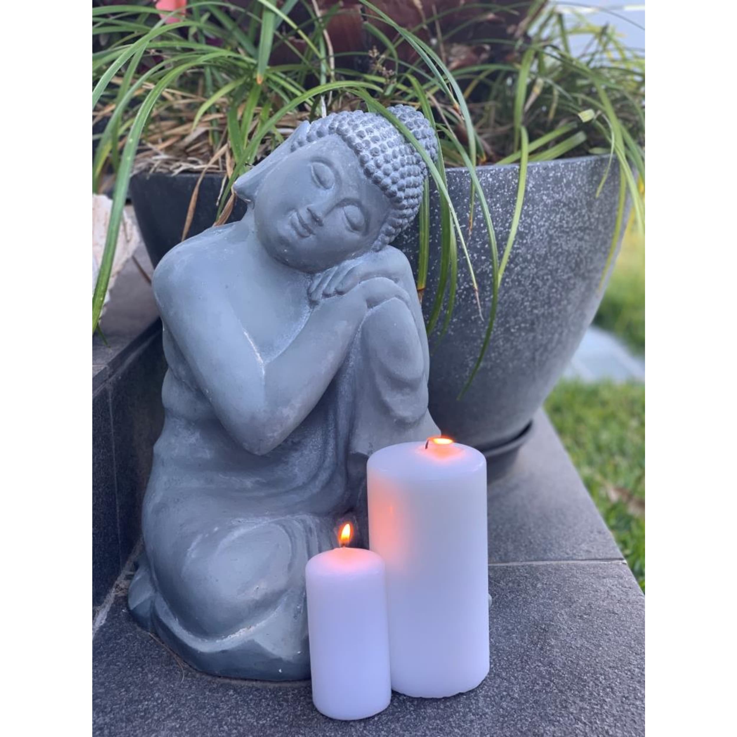 Lume Pillar Candles 75x75mm White (12 Pack)