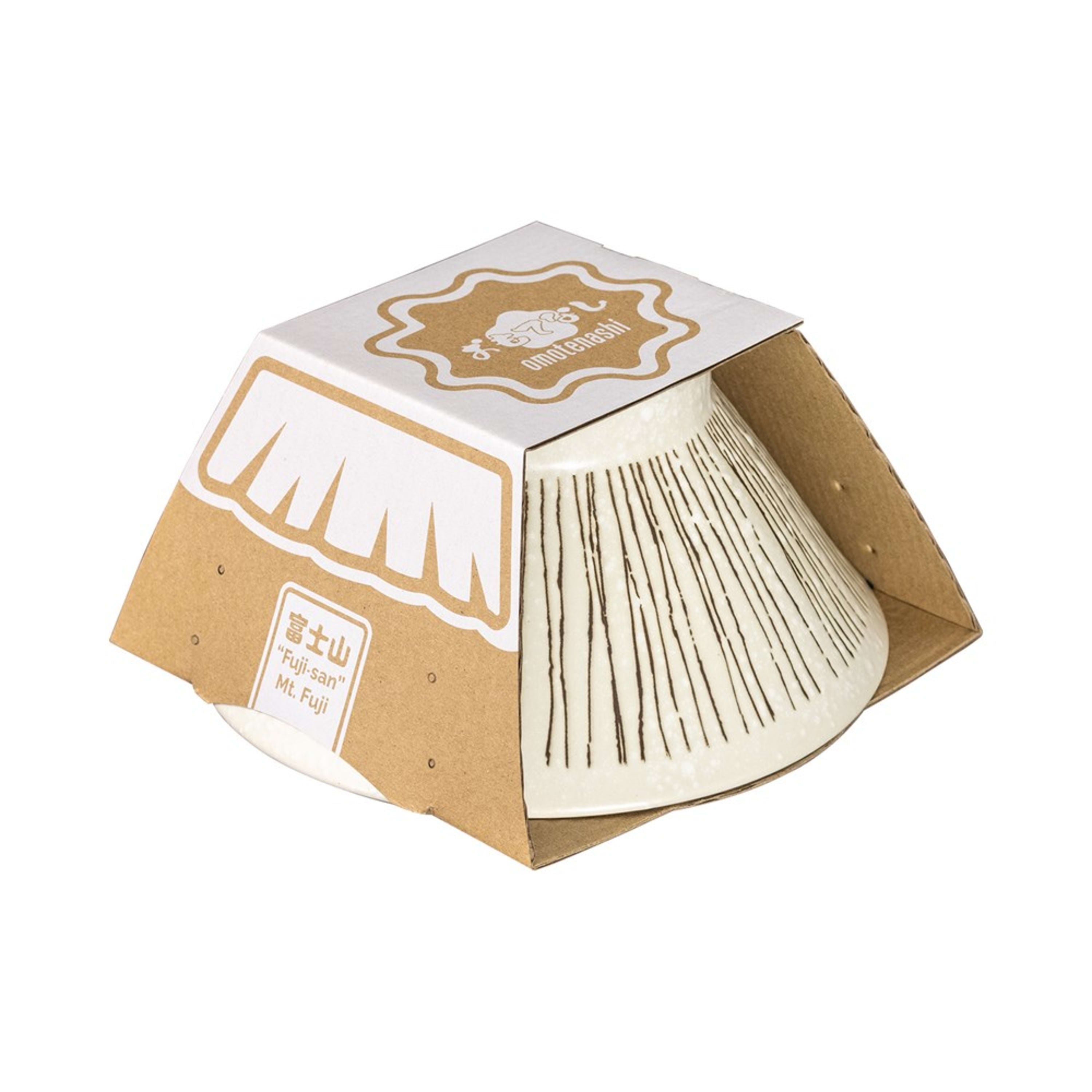 Omotenashi Hori Tokusa White Sorigatadon Bowl 19x9.3cm Gift Set