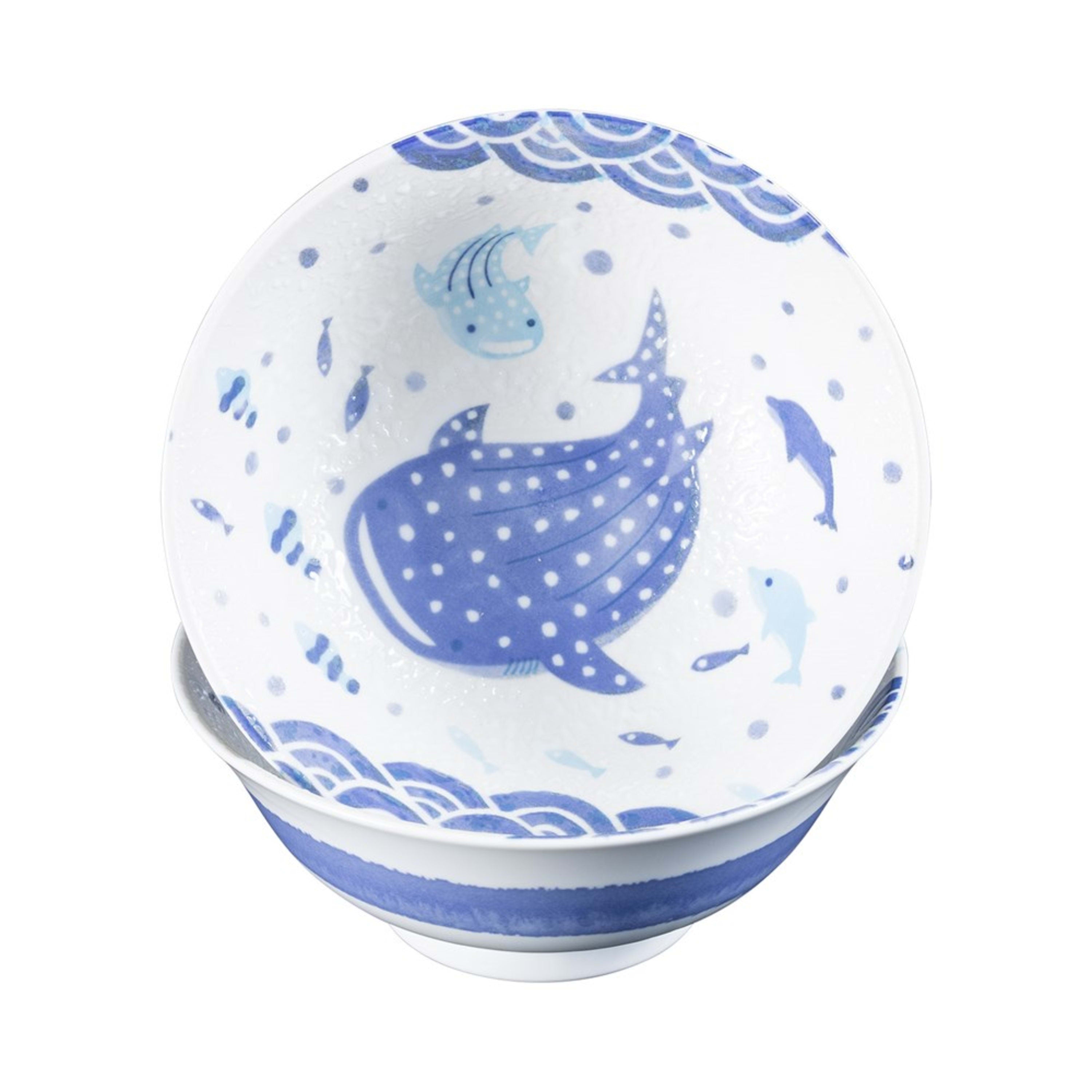 Omotenashi Nami Jinbei Bowl & Chopstick & Rest Set 19x7.6cm