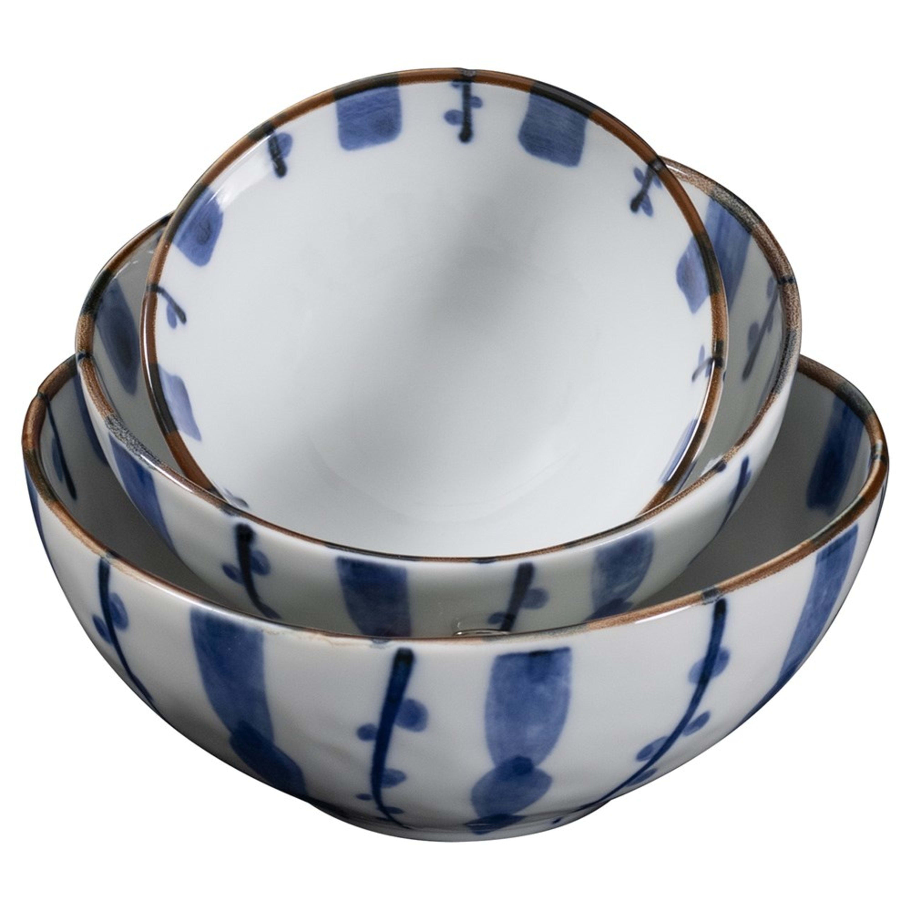 Omotenashi Futo Hoso Tokusai 3 Piece Oval Bowl Set