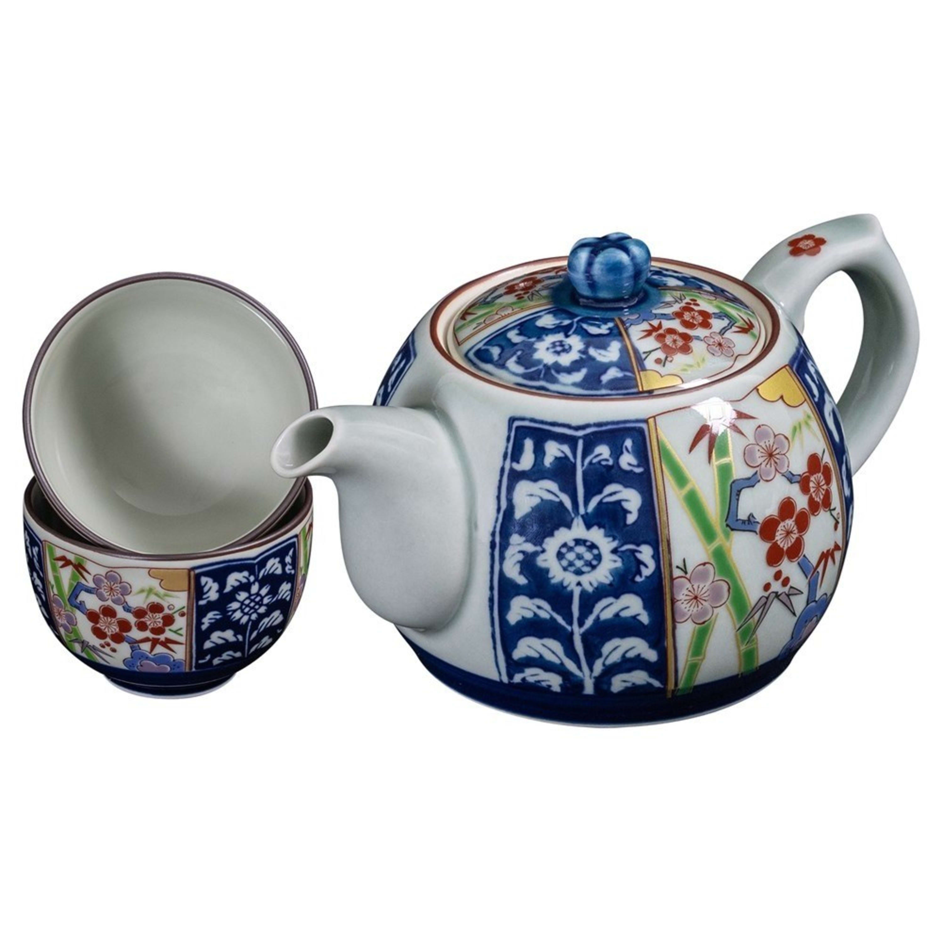 Omotenashi Kutaniyaki Kinnunkoume Teapot - Limited Edition 2 Piece Cup Set 450ml
