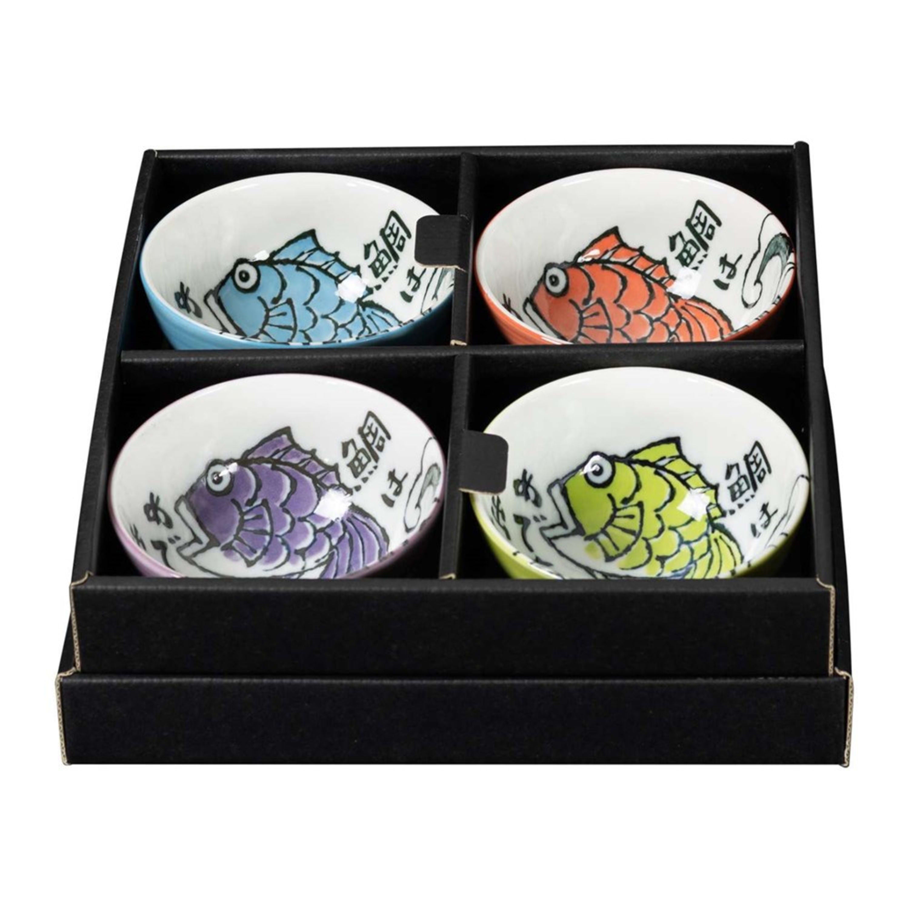 Omotenashi Etegami Tai 4 Piece Bowl Set 11x6cm