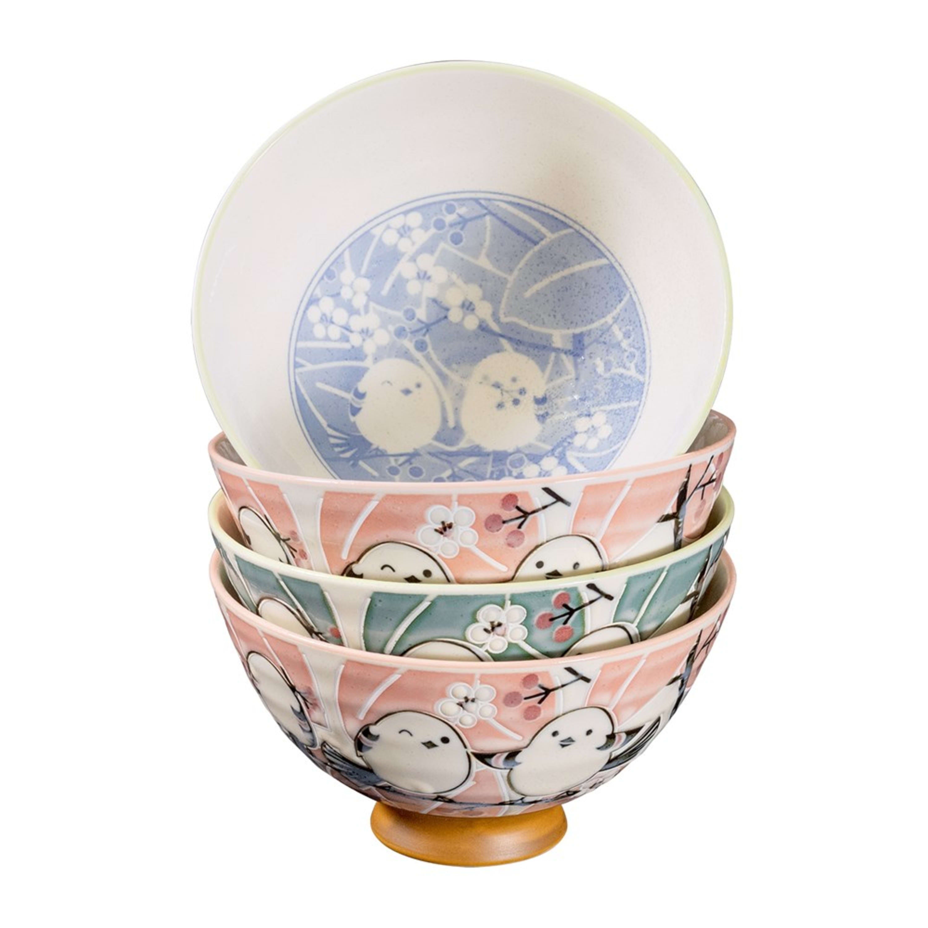 Omotenashi Shima Enaga 4 Piece Bowl Set 12.4x6.7cm