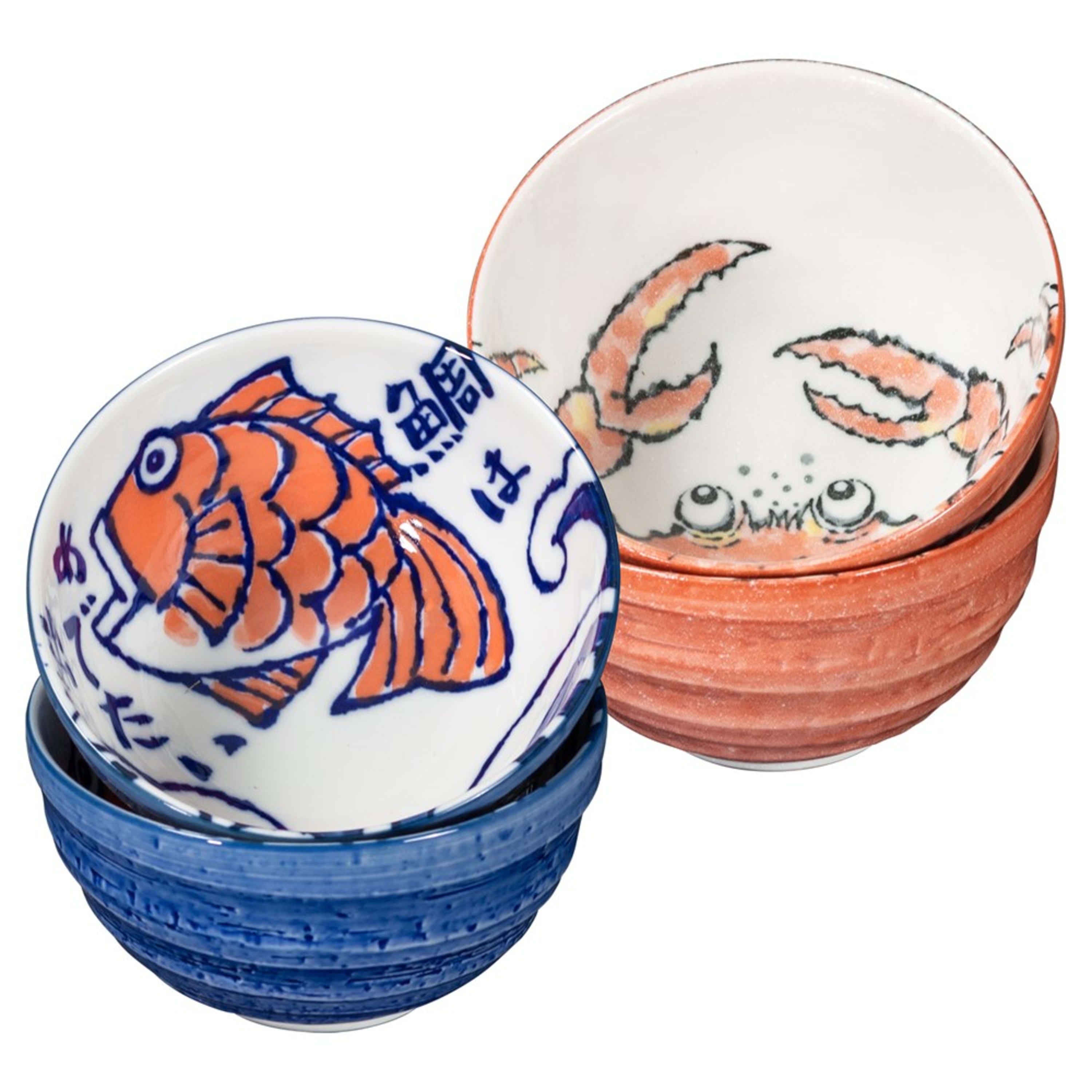 Omotenashi Oritsuru 4 Piece Bowl Set 12.4x6.7cm