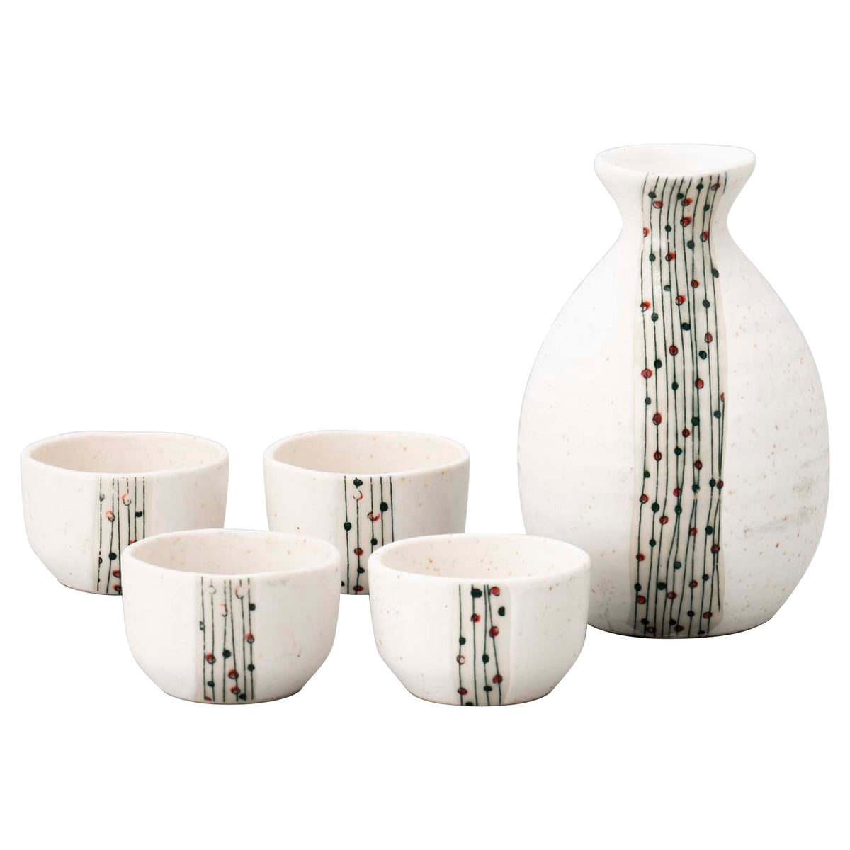 Omotenashi Doban Tamasudare Sake & White 4 Piece Cup Set 330ml