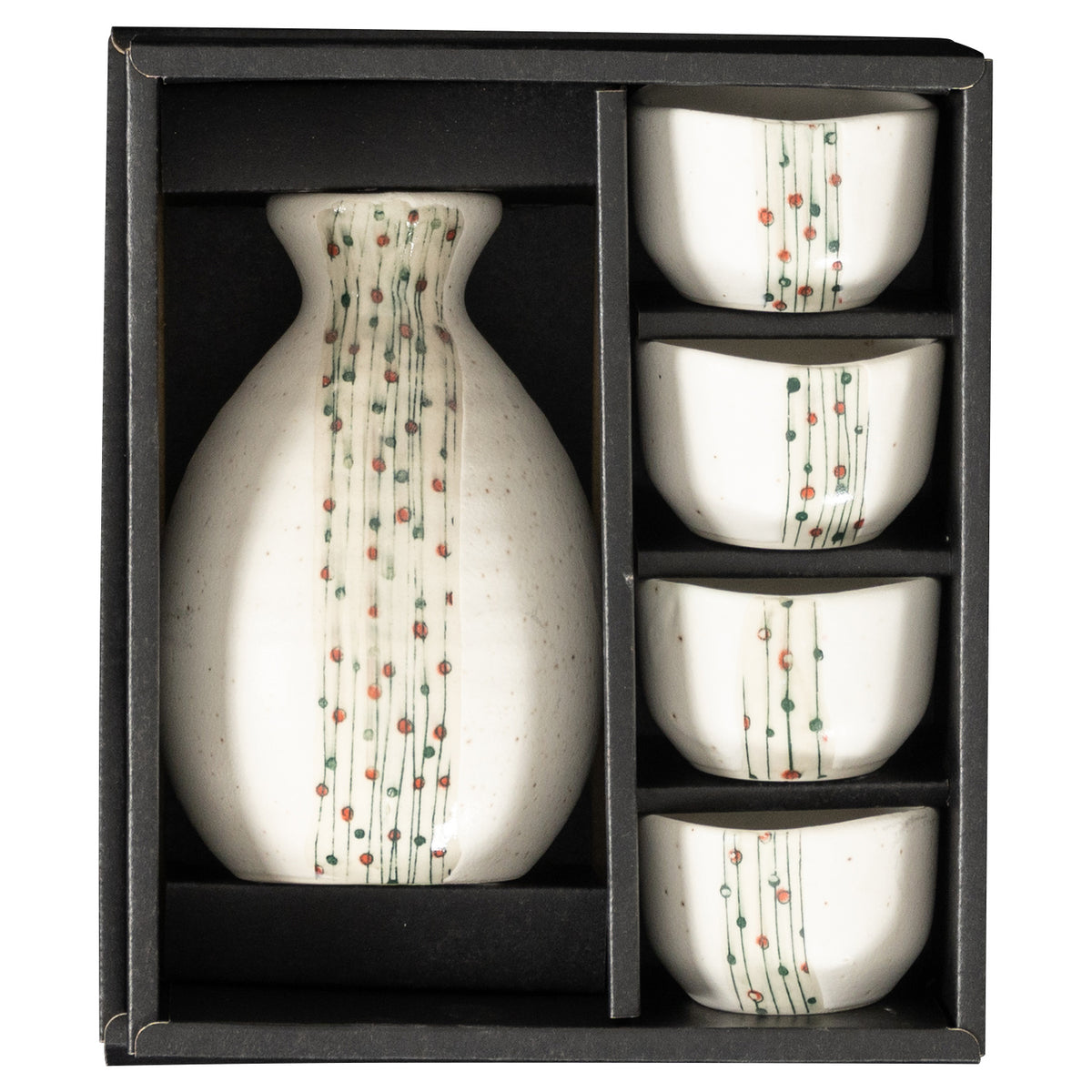 Omotenashi Doban Tamasudare Sake & White 4 Piece Cup Set 330ml