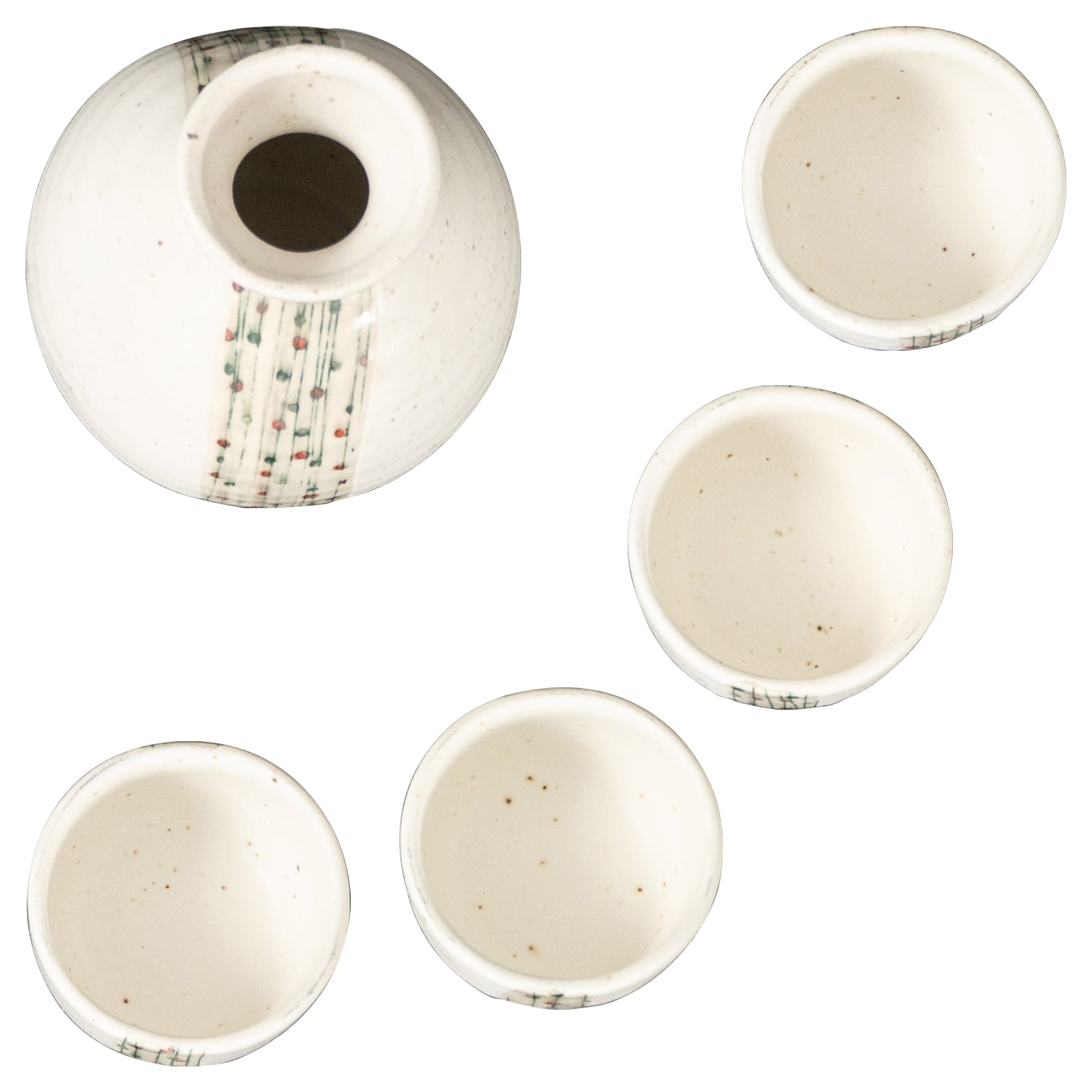 Omotenashi Doban Tamasudare Sake Set - Matte White
