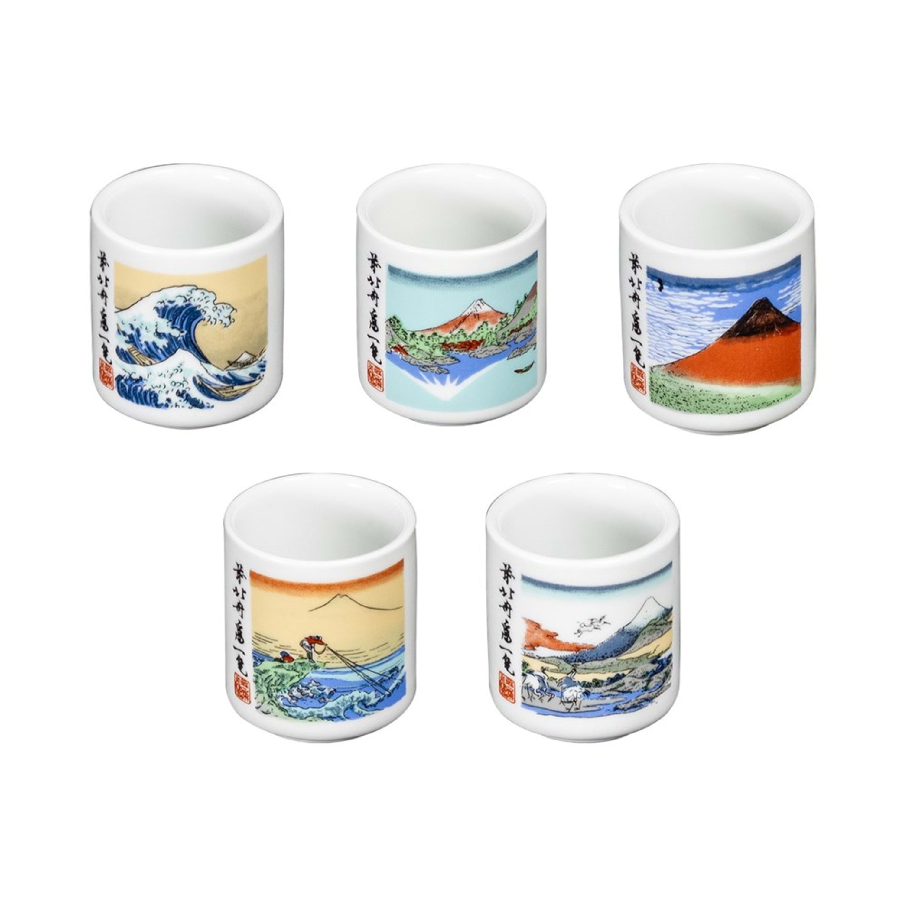 Omotenashi Tokaido 5 Piece Sake Cup Set 40ml