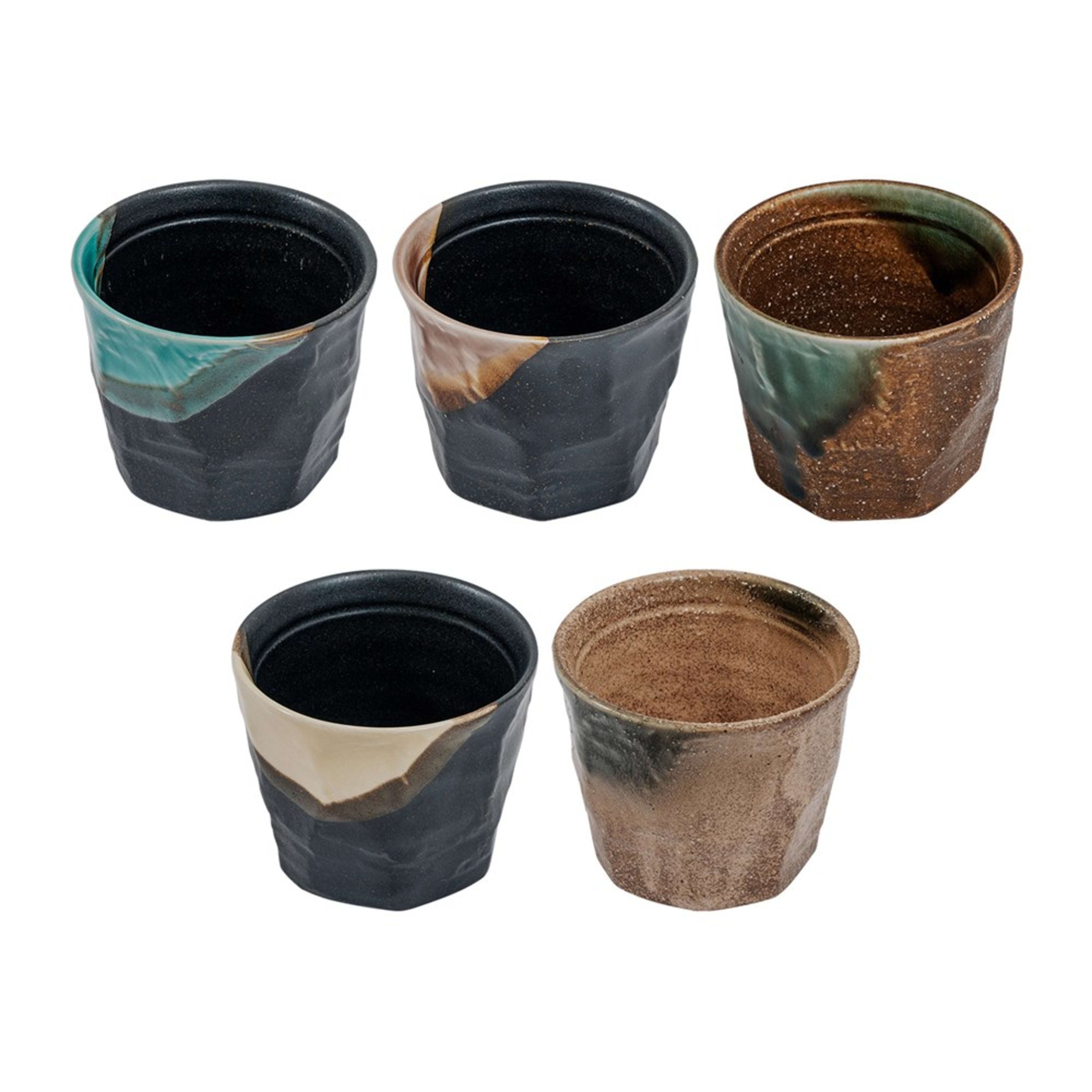 Omotenashi Goshiki 5 Piece Cup Set 8.6x7cm